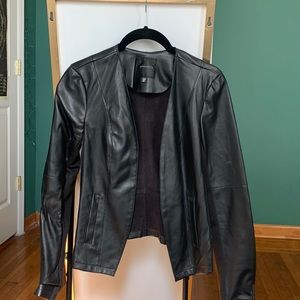 Dynamite fitted leather blazer in XS